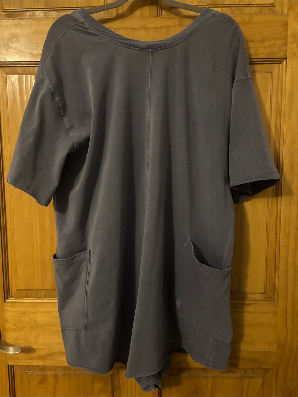 Free People Movement Hot Shot Romper Size Medium- Blue Worn Once